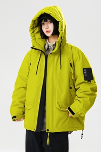 2024冬90%标羽绒服女连帽宽松美式高街冲锋衣情侣大码YR70P298图片