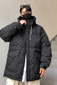 情侣大码90%标高品质连帽羽绒服男2024秋冬新宽松潮流YR32P298图片