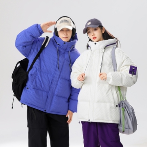 90%标羽绒服女连帽2024冬新宽松美式高街潮流情侣大码YR56P298图片