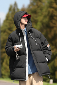 2024冬休闲高品质90%标白鸭绒潮连帽羽绒服男情侣大码YR05P298图片