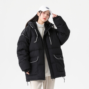 90%标羽绒服女连帽美式高街2024冬季潮流宽松情侣大码YR71P298图片