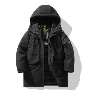 90%标羽绒服男连帽中长款日系高品质2024冬宽松潮情侣YR26P325图片