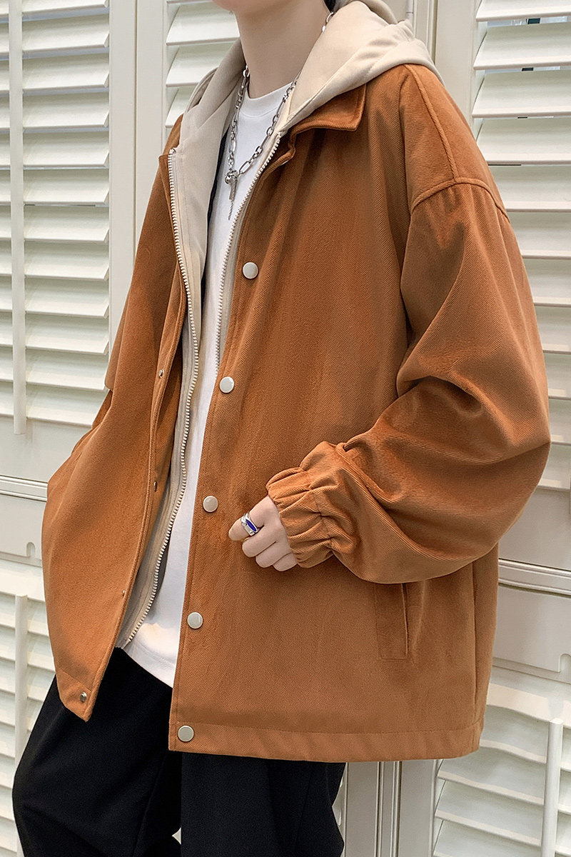 宽松假两件ins2024春新连帽美式高街夹克男外套大码Y403P88,男装夹克,电商A222A