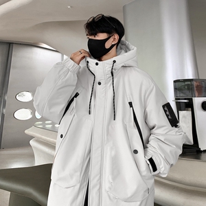 2024秋冬新90%标羽绒服男连帽潮流宽松冲锋衣情侣大码YR37P298图片