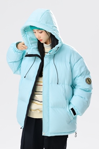 90%标羽绒服女连帽美式高街2024冬宽松潮情侣大码YR68P298图片