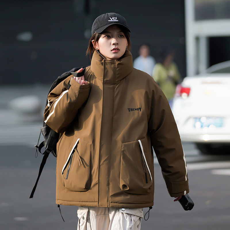 美式休闲户外加厚冲锋衣宽松潮流棉衣女棉服情侣大码Y396P108,女装棉衣/棉服,电商A222A