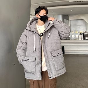 情侣大码高品质90%标连帽羽绒服男2024秋冬新潮流宽松YR39P298图片