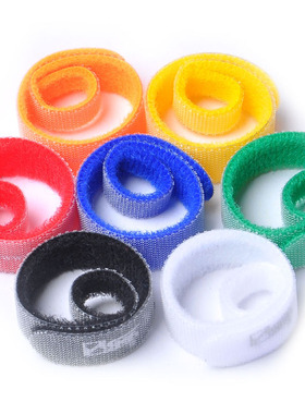 三堡ZD-C1225背靠背小头扎线带绑束线带魔术贴七色两组装12*150mm