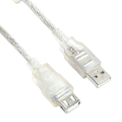 三堡（SANBAO）SL-915 USB标准2.0版 USB延长线 透明白 1米