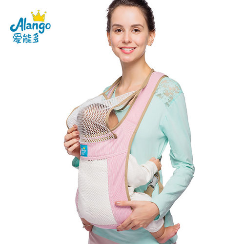 alango爱能多小孩背带多功能四季简易轻便儿童后背省力透气棉背袋