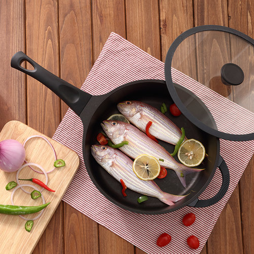 恩腾英国少油烟牛扒燃气不粘锅