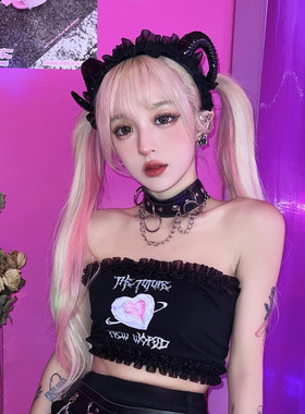 scandium白色pu皮质圆环项圈chocker黑色粉色丝丝张张同款