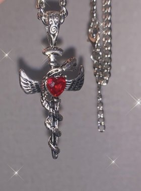 scandium朋克红宝石合金项链链条