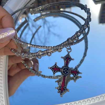 scandium交叉合金哥特风暗黑项圈