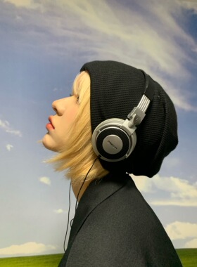 scandium网格不洗头能戴的宽松日系堆堆帽情侣帽很遮脸