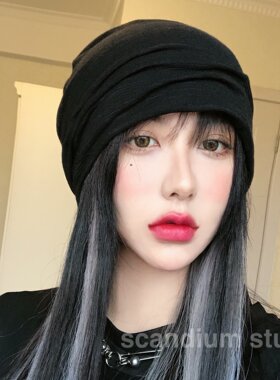scandium日系棉纱褶皱帽随便一戴都好看夏季薄款头巾帽