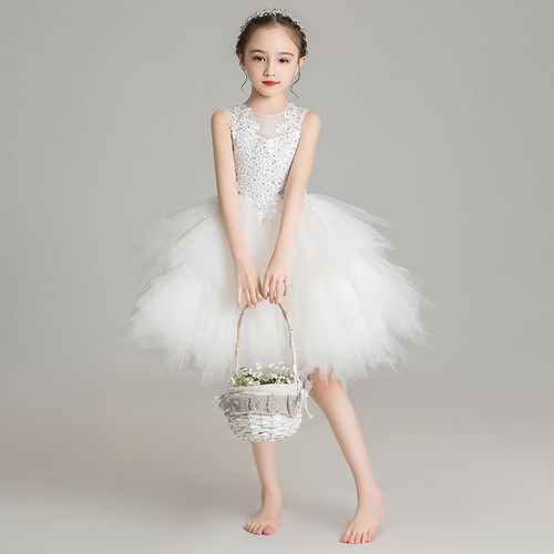 小孩婚纱高端洋气走秀夏儿童礼服
