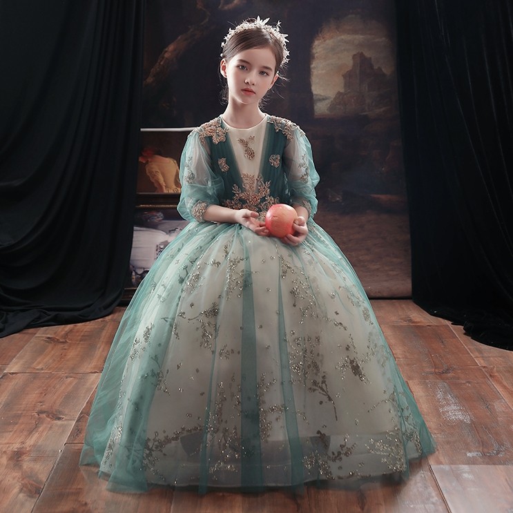 儿童主持人钢琴演出服