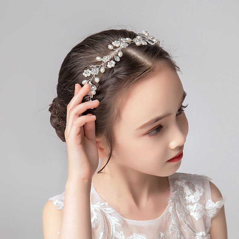 儿童发饰头花花环头饰发带韩国公主百搭甜美女童婚纱礼服饰品演出