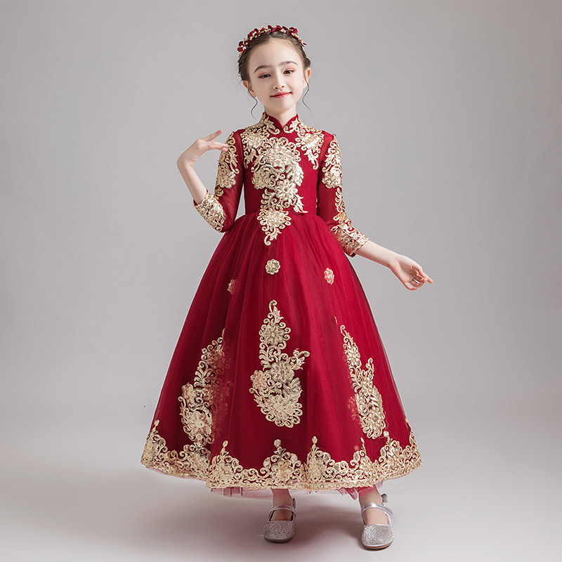 女童礼服公主裙儿童钢琴演出服小主持人表演服长袖高端生日婚纱春,童装/婴儿装/亲子装,儿童礼服,淘宝优惠券,粉丝福利购,淘宝优惠卷