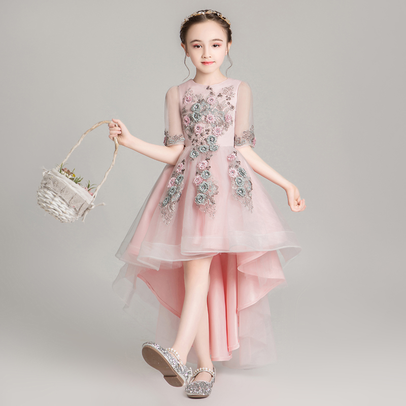 儿童礼服公主裙女童小小花童秋冬