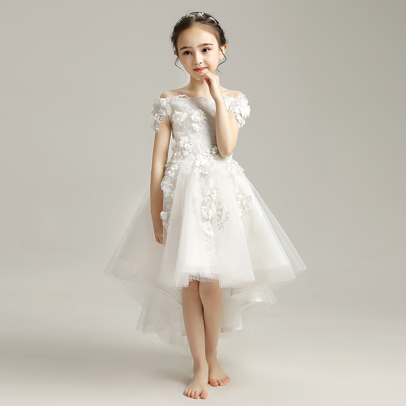 儿童礼服女童婚纱小弹弹钢琴
