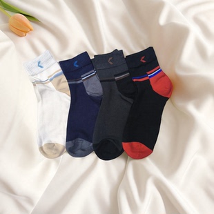 百搭透气舒适 KWK金鹰露斯卡 抗菌防臭B1620 时尚 短筒袜 男袜 男士