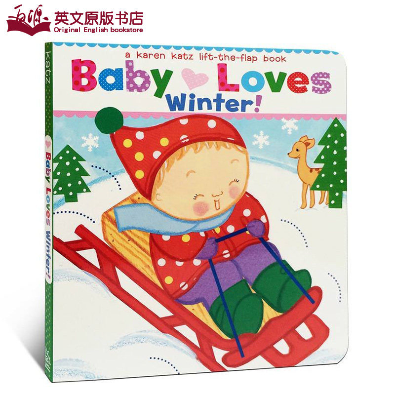 a karen katz lift-the-flap book 卡伦卡茨 宝宝爱冬天 科普榷味