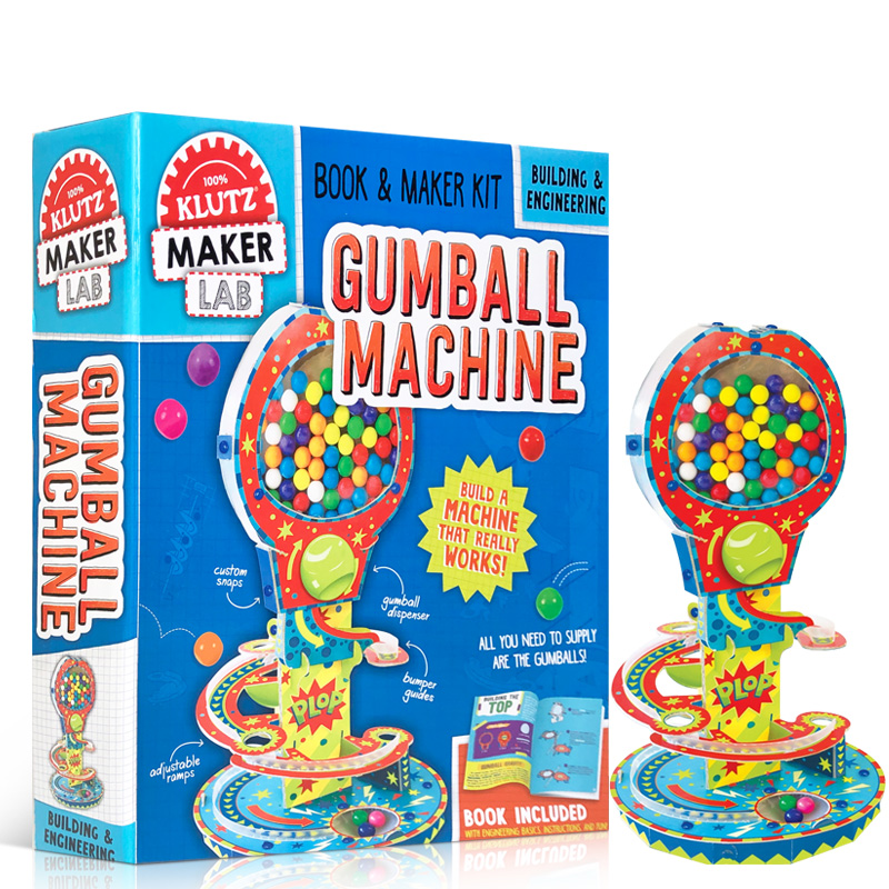 学乐出品 klutz lab maker gumball machine 弹珠机 小学stem辅导用书