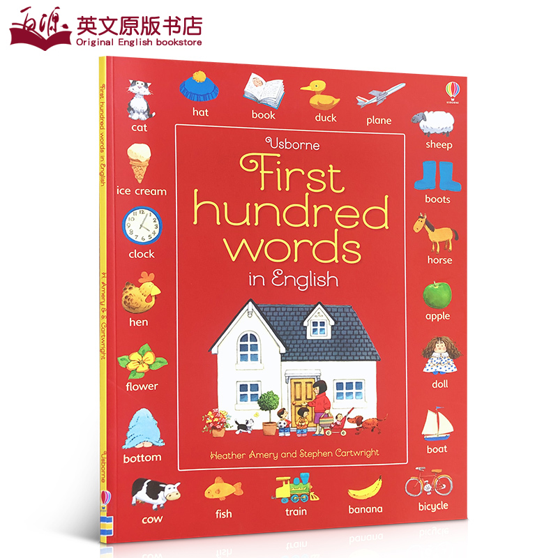 英文原版First Hundred Words in English基础英语100词尤斯伯恩图书单词书日常词汇英语绘本书籍幼儿童启蒙早教读物初学英语词典