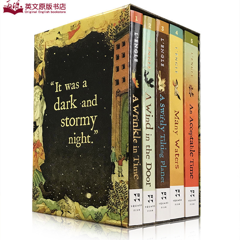 梅格时空大冒险全5册套装 时间的皱折 皱纹 褶皱 英文原版小说 A Wrinkle in Time 时间的五重奏 Madeleine L'Engle 英语读物 书籍/杂志/报纸 原版其它 原图主图