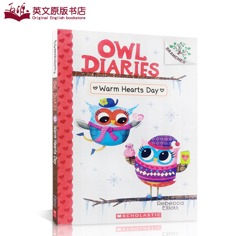 送音频英文原版猫头鹰日记5 OWL DIARIES#5: WARM HEARTS DAY学乐大树系列儿童课外读物启蒙绘本图书章节桥梁书课外阅读提升读物