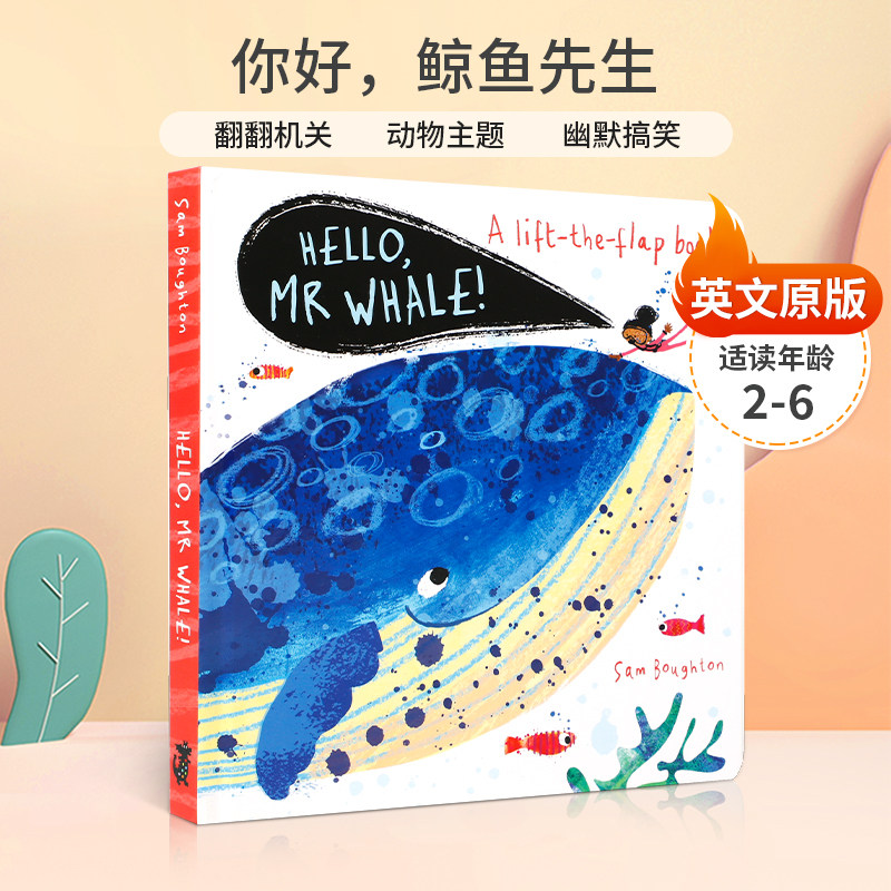 英文原版 Hello, Mr Whale! 你好，鲸鱼先生 英语和自然知识的儿童启蒙绘本 2-6岁宝宝动物主题幽默搞笑翻翻纸板书怎么看?