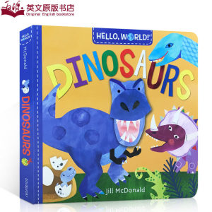 英文原版 Hello World! Dinosaurs你好,世界系列恐龙幼儿科普百科启蒙纸板书亲子阅读启蒙可搭 solar system