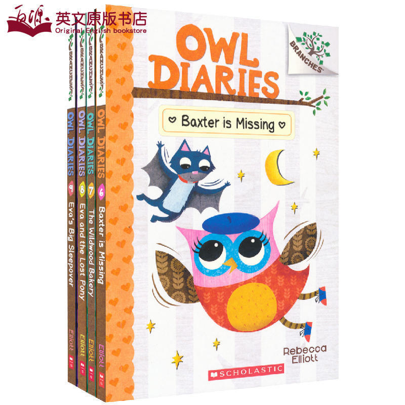 进口英文原版【猫头鹰日记5册套装】Owl Diaries#6-10桥梁章节书 Scholastic Branches学乐大树系列课外阅读全彩故事绘本童书读物