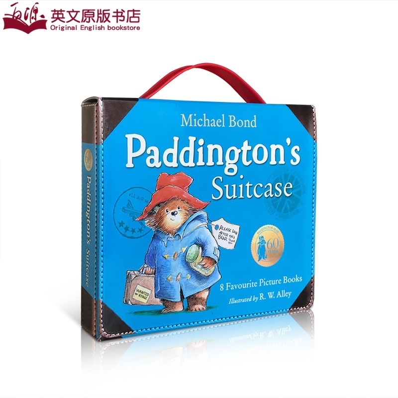 原版绘本 Paddington Suitcase 小熊帕丁顿熊的手提箱8本礼品套装纪念合集儿童可爱礼物趣味故事图画书 英语电影启蒙阅读童书