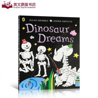 英文原版廖彩杏推荐可爱的骨头系列：Funnybones: Dinosaur Dreams 恐龙的梦想 儿童启蒙图画趣味故事书亲子阅读绘本2-6岁句型易懂