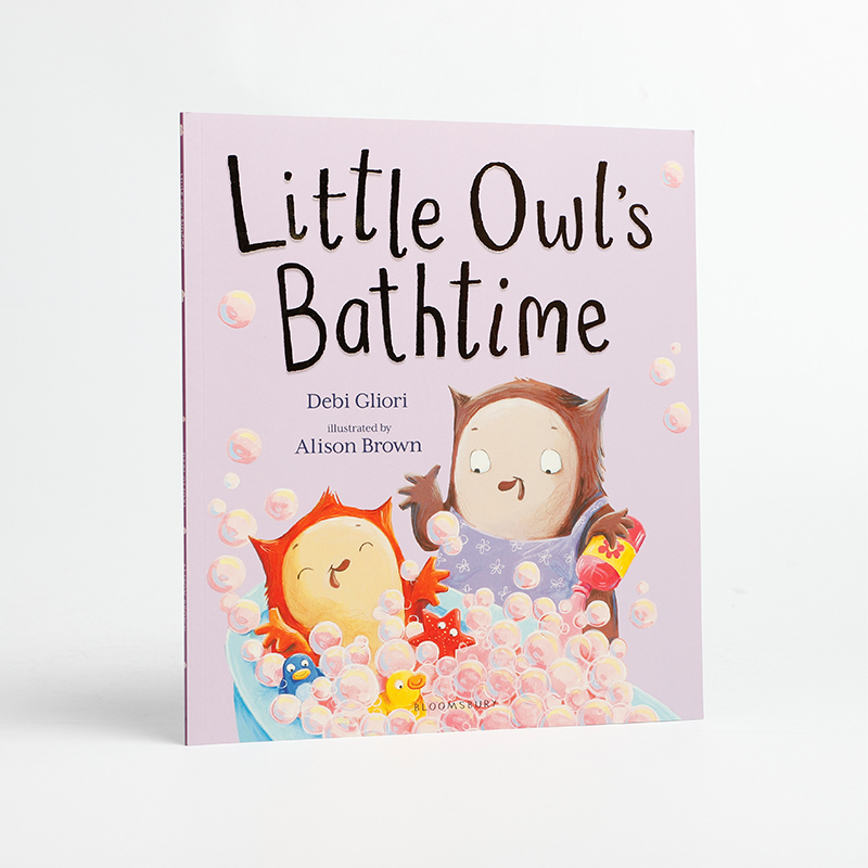 英文原版 Little Owl's Bathtime小猫头鹰的洗澡时间儿童英语启蒙认知绘本亲子互动阅读图画书进口正版平装大开本3-6岁-封面