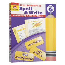 英文原版 Skill Sharpeners Spell & Write, Grade 6+ 技能铅笔刀 拼写练习册 六年级美国加州教辅小学生英语写作技巧训练evanmoor