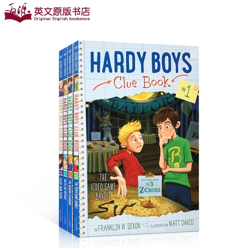 books 1-4 哈迪男孩线索系列4册 引人入胜的少年探险英语阅读故事书