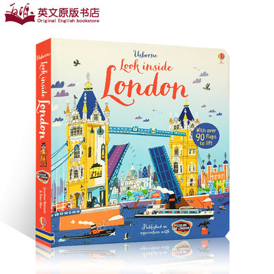 原版英文进口 Usborne  Look Inside London 看看里面：伦敦 尤斯伯恩图书早教书翻翻书科普科学知识英语绘本故事书课外读物3-8岁