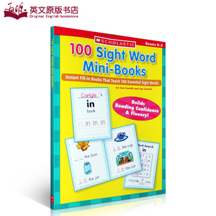 美国小学生100关键词汇趣味练习册 Sight 学乐Scholastic Mini Grades Word 小学生高频词 英文原版 100 Books 词汇练习册