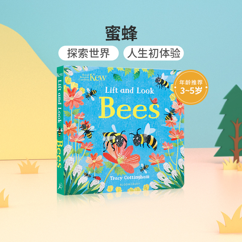 英文原版 Kew: Lift and Look Bees 蜜蜂 科普翻翻书 3-5岁低幼启蒙儿童英语早教 宝宝撕不烂纸板书 亲子互动共读探索世界认知绘本 书籍/杂志/报纸 儿童读物原版书 原图主图