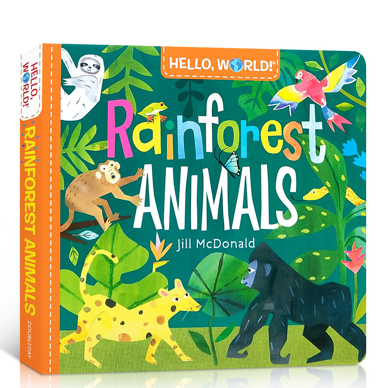英文原版Hello World Rainforest Animals你好科学小世界 雨林动物纸板书儿童科普百科绘本纸板书 早教认知亲子互动启蒙图画书使用感如何?