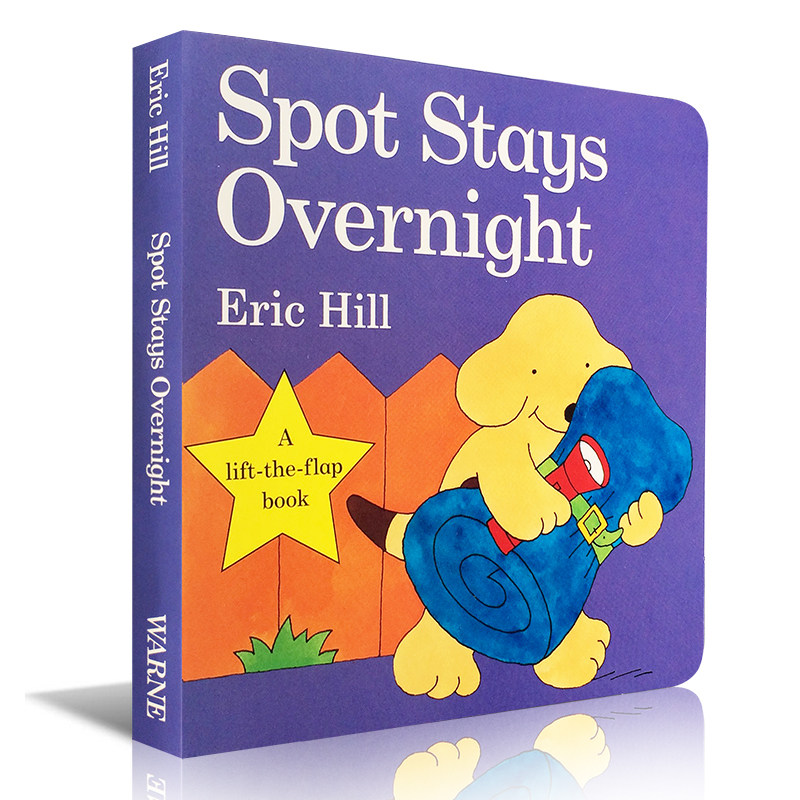 进口英文原版正版spot stays overnight小玻在朋友家过夜系列翻翻纸板