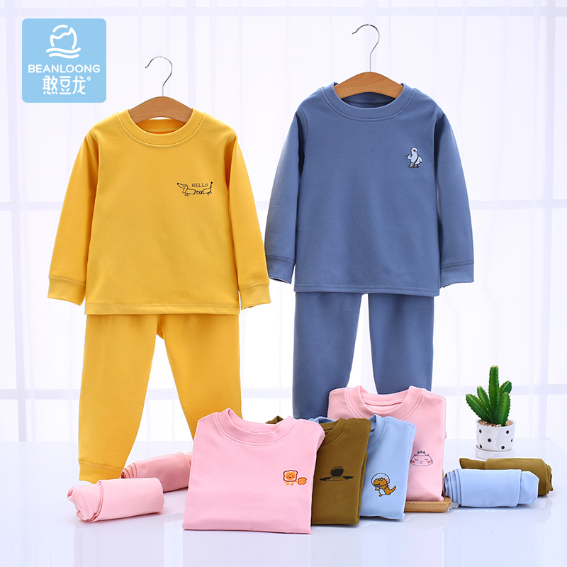 德绒憨豆龙冬季男女内衣套装睡衣