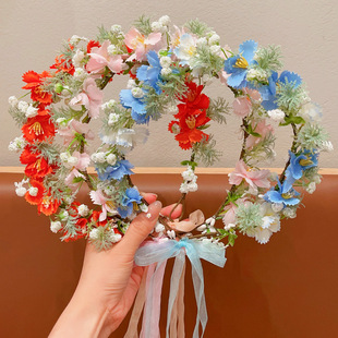 森系花环发箍女童公主头饰拍照道具儿童生日派对活动表演头饰