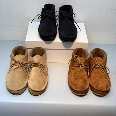 圆头绑带加厚羊毛雪地靴女