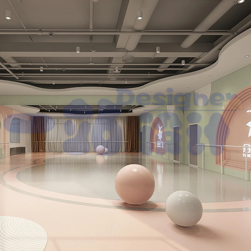 少儿舞蹈教室艺术培训机构设计图主持播音美术学校装修设计效果图