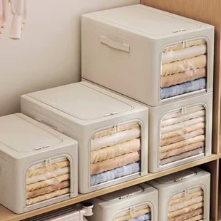天山棉麻加厚抽屉式 长方形分层衣物放在衣柜里家用型收纳盒整理盒